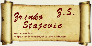 Zrinko Stajević vizit kartica